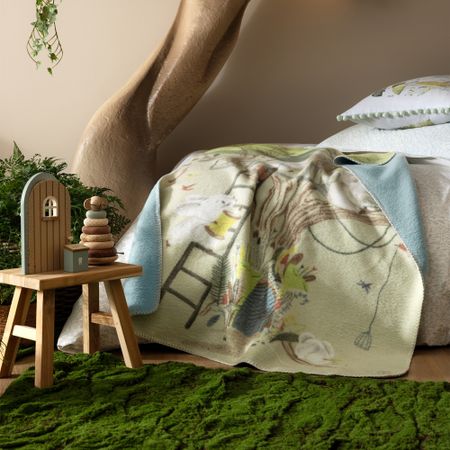 Плед Togas Пикколо бежевый/бирюзовый 90х120 см