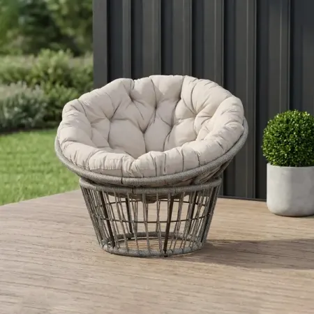 Кресло садовое Турин с подушкой 110x125x80 см роуп бежевый кресло игровое 490х640х1190 мм в ассортименте