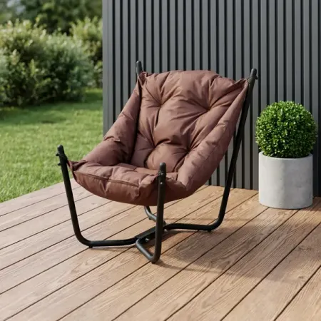 Кресло складное Capri CPR001 83x50x86 см сталь/полиэстер цвет коричневый