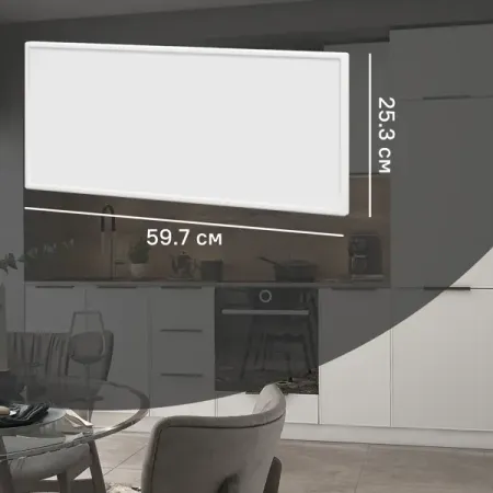 Фасад для кухонного шкафа Инта 59.7x25.3 см Delinia ID МДФ цвет белый huano микропереключатель для мыши синяя оболочка белая точка 20 млн циклов