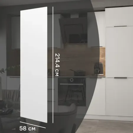 Фальшпанель для кухонного шкафа Инта 58x214.4 см Delinia ID МДФ цвет белый huano микропереключатель для мыши синяя оболочка белая точка 20 млн циклов