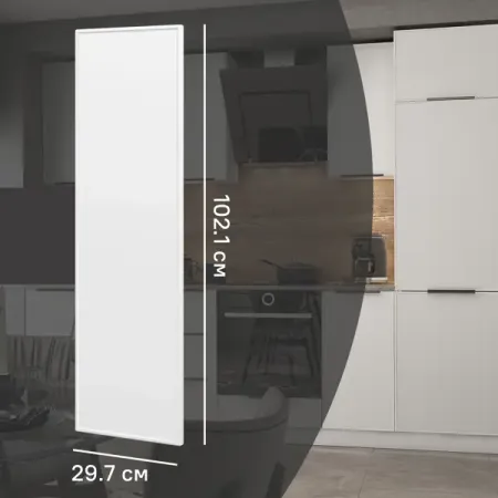 Фасад для кухонного шкафа Инта 29.7x102.1 см Delinia ID МДФ цвет белый huano микропереключатель для мыши синяя оболочка белая точка 20 млн циклов