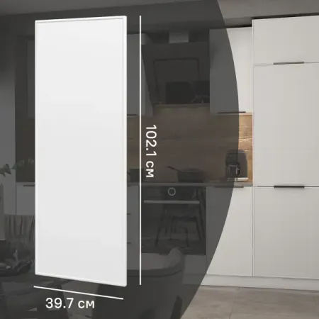 Фасад для кухонного шкафа Инта 39.7x102.1 см Delinia ID МДФ цвет белый huano микропереключатель для мыши синяя оболочка белая точка 20 млн циклов