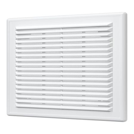 Решетка вентиляционная пластиковая приточно-вытяжная Era Р 208х208 мм с сеткой белая