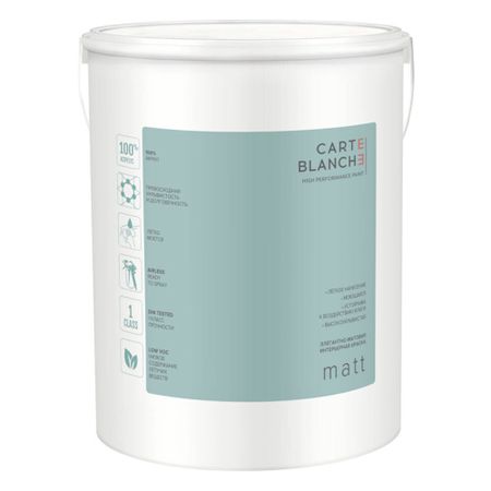 Краска моющаяся Carte Blanche Matt база C бесцветная 0,9 л премьер или carte blanche повесть рассказы