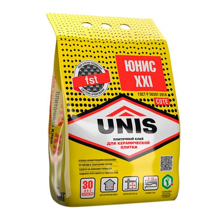 Клей для плитки и камня Unis XXI класс С0 ТE 5 кг