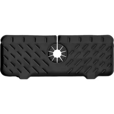 Коврик на мойку 36x13 см силикон цвет темно-серый