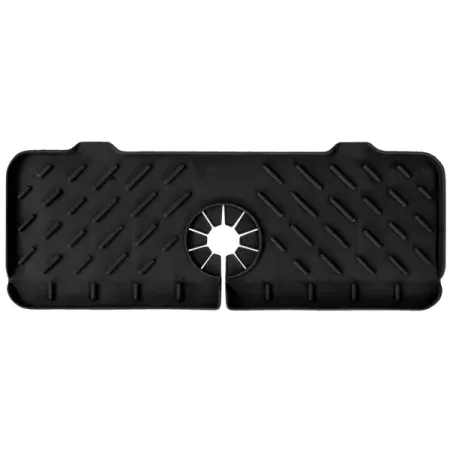 Коврик на мойку 36x13 см силикон цвет черный