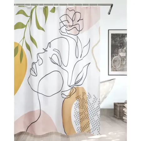 Штора для ванной Bath Plus Amaze Art CH-21331 180x200 см цвет белый розовый бежевый папка архивная 35мм а4 neon 4 кольца розовый