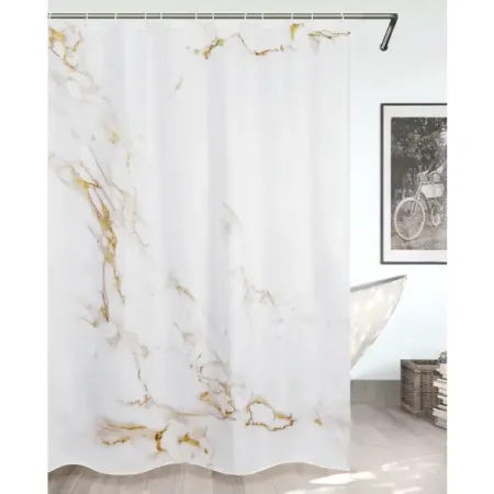 Штора для ванной Bath Plus White Marble CH-21332 180x200 см цвет белый бежевый