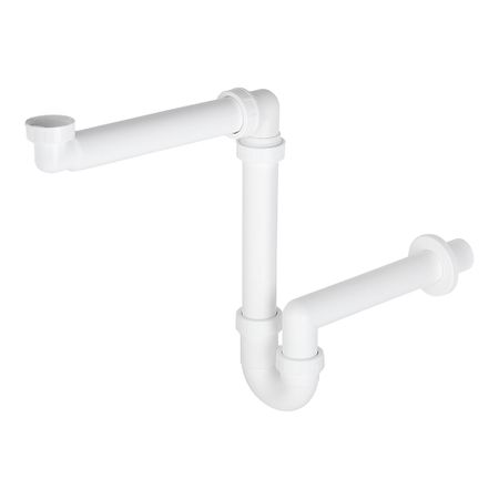 Сифон для раковины Alcadrain 1 1/4х40 мм со смещением без выпуска белый (A434/AG210521154)