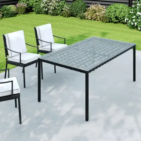 Стол садовый Naterial Victoria 180x100x74 см сталь/стекло цвет черный шар коломеев лошадка   65мм символ года стекло мультиколор