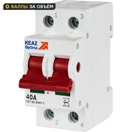 Автоматический выключатель КЭАЗ Opti Din ВМ63PL 2P C40 А 4.5 кА передсветильник фара в сборе для geely emgrand x7 2011 12 13 14 15 2016