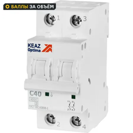 Автоматический выключатель КЭАЗ Opti Din BM63 2P C40 А 4.5 кА 4x автоматический дверной бампер буферная накладка багажника резиновая накладка для renault duster 2009 2010 2011 2012 2013 2014 2015 2016 2017 2018