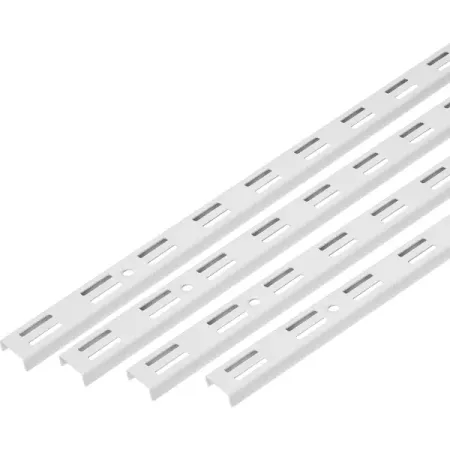 Направляющая двухрядная Spaceo 200 см цвет белый 4 шт veekaft 2040 profile направляющая 40мм 100 800 мм