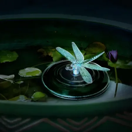 Светильник садовый плавающий Uniel Dragon Fly на солнечных батареях 10x10x6 см RGB свет цвет черный