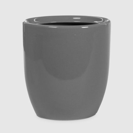Кашпо Гончар Идеал малый светло-серый,d-17 см, h-16 см., v-2,1 л. кашпо с рельефными полосками керамика 8х8 12 07330 202306 110