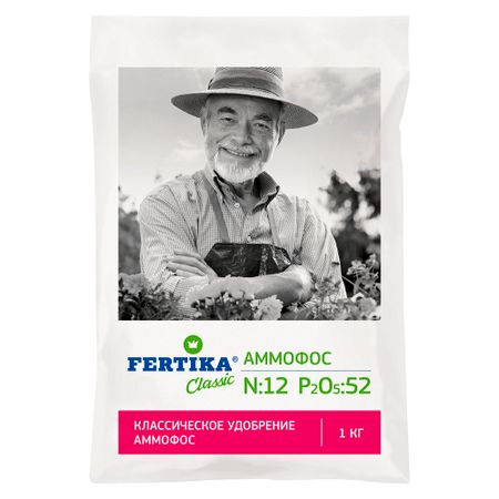 Удобрение минеральное сухое гранулированное Аммофос Fertika 1 кг