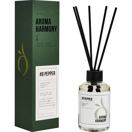 Диффузор ароматический Aroma Harmony 8 Pepper 100 мл диффузор ароматический noor розовое дерево кардамон удовое дерево пачули амбра мускус мандарин 110мл flame rd033 110