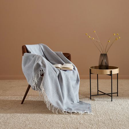 Плед Валенца/Valenza, серый кресло кровать boss 2 0 велюр alkantara серый