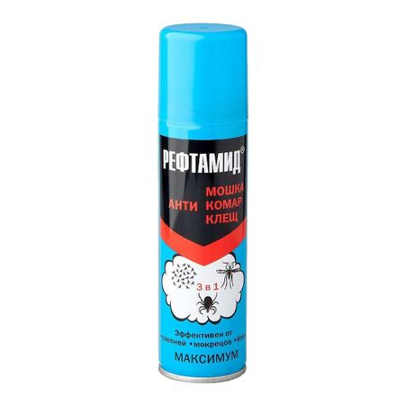 Средство для защиты от клещей и летающих насекомых аэрозоль Рефтамид Максимум 147 мл остеонорм мсм максимум витатека табл п о 30