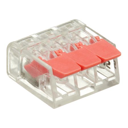 Клемма на 3 провода Stekker 0,14-4 кв.мм с рычажками без пасты (50 шт.) (49824)