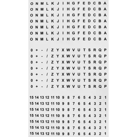 Бирка кабельная маркировочная циферная/буквенная цвет белый