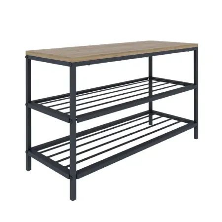 Банкетка Март Отто 75x47x30 см 3 полки сталь цвет черный зильке ламбек мой друг отто