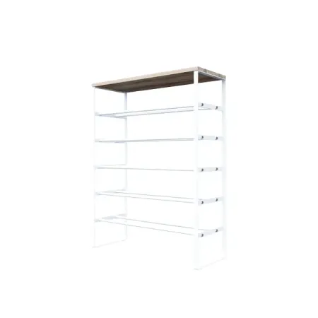 Этажерка для обуви Март Отто 65x85.6x25 см 6 полок сталь цвет белый