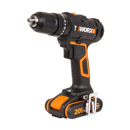 Дрель-шуруповерт аккумуляторная ударная Worx WT375, 20 В Li-ion 2x2 Ач