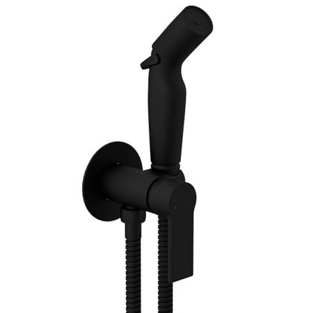 Смеситель с гигиеническим душем встраиваемый Cersanit Brasko Black со скрытой частью в комплекте черный (64103) смеситель с гигиеническим душем встраиваемый milardo tidy со скрытой частью в комплекте 001blr0m08