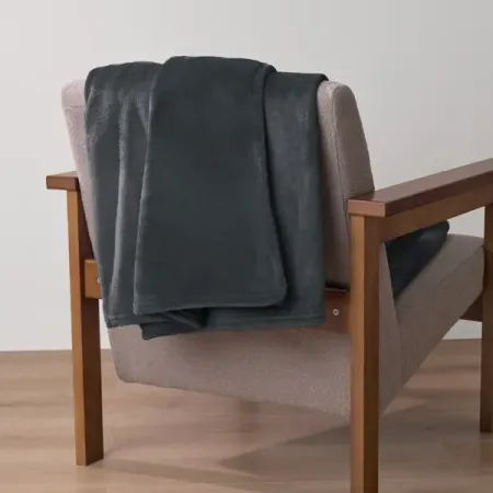 Плед Inspire Flandria 200x220 см микрофибра цвет графит Paris 2 wasart атласная простыня из полиэстера для двуспальной кровати