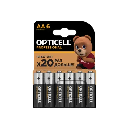 Батарейка Opticell Professional алкалиновая LR6 AA 6 шт.