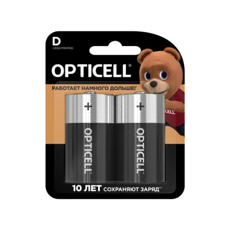 Батарейка Opticell Basic алкалиновая LR20 D 2 шт.