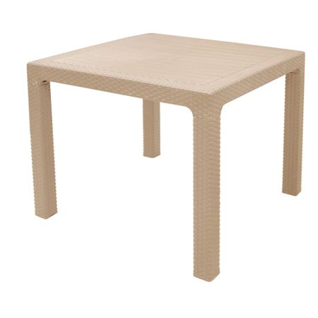 Стол Heniver Rattan квадратный бежевый 90х90х75 см