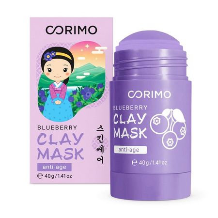 Маска глиняная для лица лавандовая с коллагеном и голубикой Corimo/Коримо стик 40г хелена хейл лавандовая ветвь с автографом