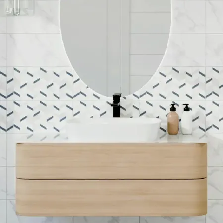 Плитка настенная Mersey Denim 20x40 см 1.2 м² матовая цвет микс