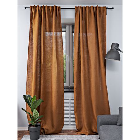 Штора лен бронза 145х300 см Rusby Лен (ТТ-00259514) hanlu шифоновые льняные шторы в полоску