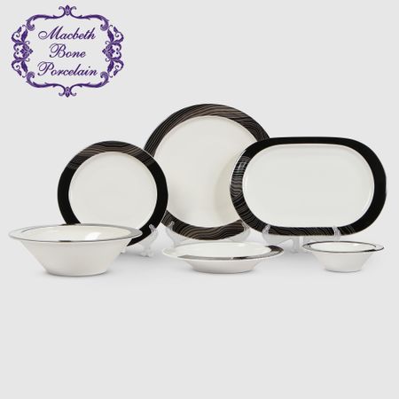 Сервиз столовый Macbeth bone porcelain Flow 26 предметов 6 персон