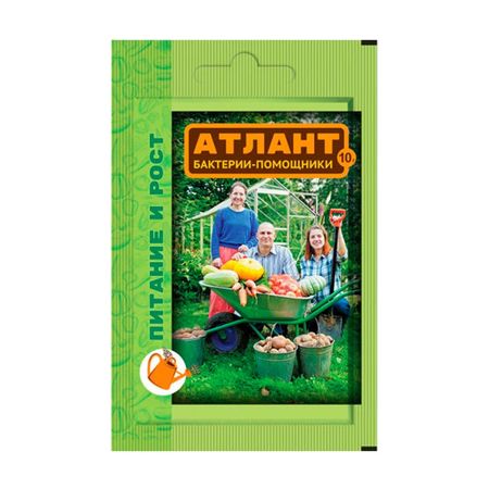 Удобрение бактерии Атлант Питание и рост Ваше хозяйство 10 г кот басик новый друг 4 сезон комикс