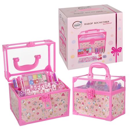 Набор декоративной косметики Зефирка Мечты Единорога для девочек умный чемоданчик на ферме 35 двусторонних карточек