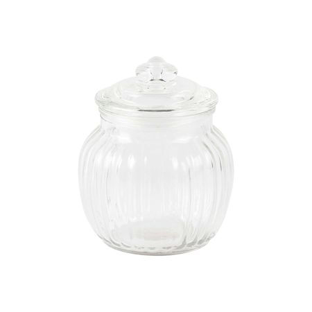 Банка для сыпучих продуктов HomeFeel сетклянная крышка 1,4 л