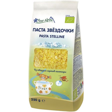 Макароны звездочки Fleur Alpine для всей семьи, 250 г