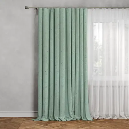 Штора на ленте Камни 160x260 см цвет голубой черные турмалиновые камни runyangshi