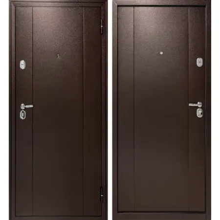 Дверь входная металлическая Форпост 74 95x205 см правая антик коричневый