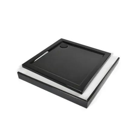 Экран для душевого поддона Metakam Apart Black квадратный 80x80 см