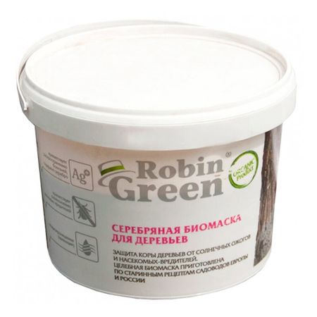 Побелка для деревьев защитная Робин Грин Серебряная биомаска 3,5 кг