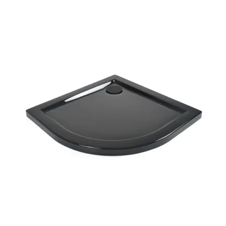 Душевой поддон Metakam Joy Black 1/4 круга акриловый 80x80 см сифон в комплекте