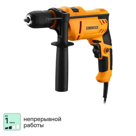 Дрель сетевая ударная Deko DKID900, 900 Вт дрель ударная hanskonner hid21100ds 1000вт