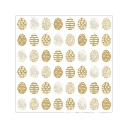 Салфетки Art bouquet Пасхальные яйца золото 3 слоя 20 шт 33х33 см
